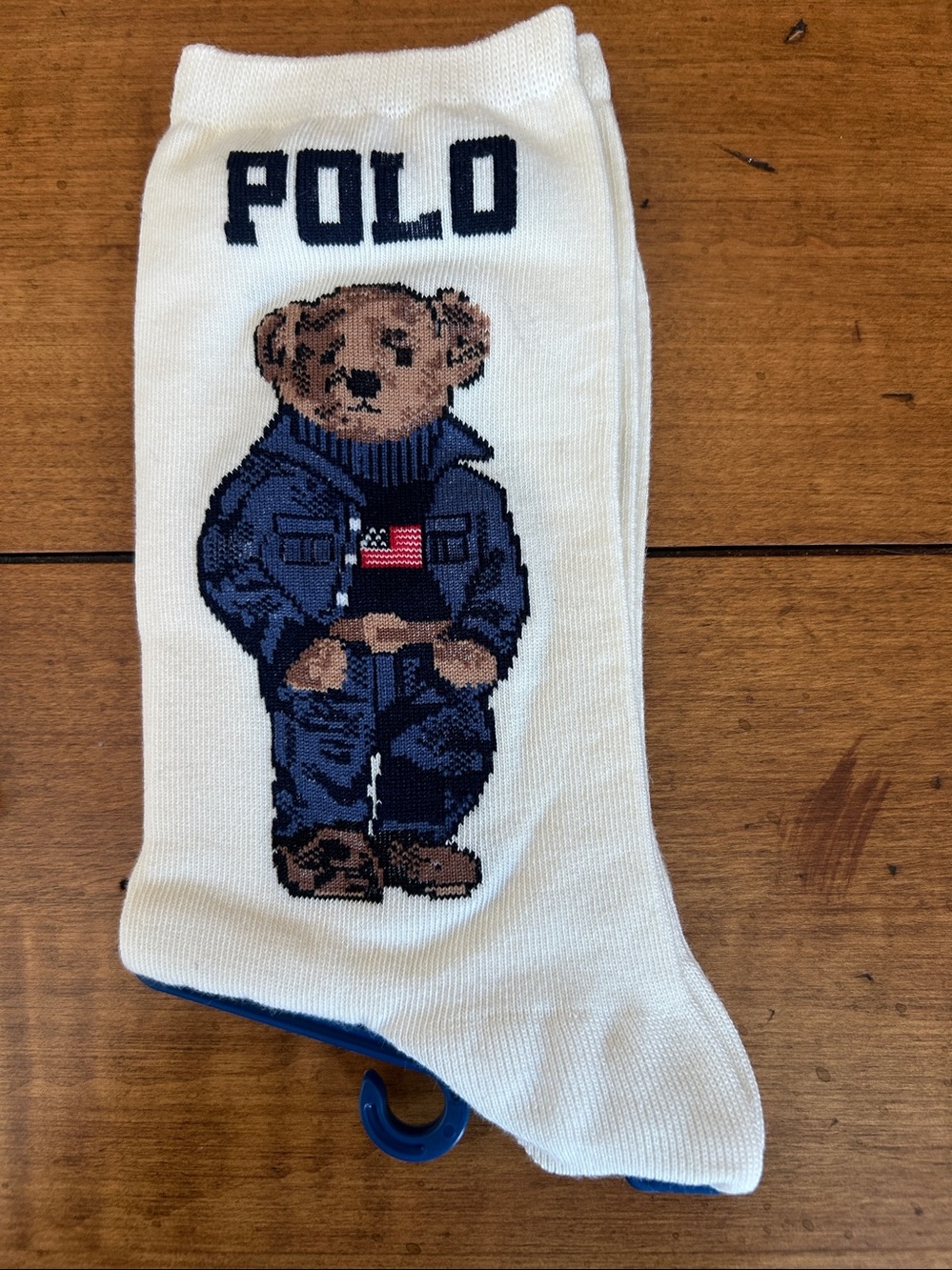 Polo by Ralph Lauren Americana Bear Crew Socks - ivory - Picture 2 of 6